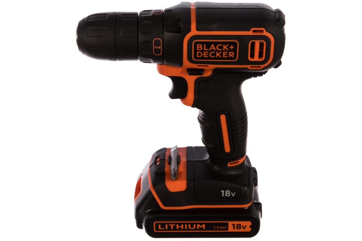 Аккумуляторная дрель-шуруповерт Black&Decker BDCDC18KB