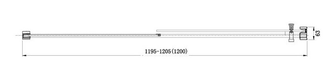 Душевая дверь Aquanet Delta NPE6121 120x200, прозрачное стекло