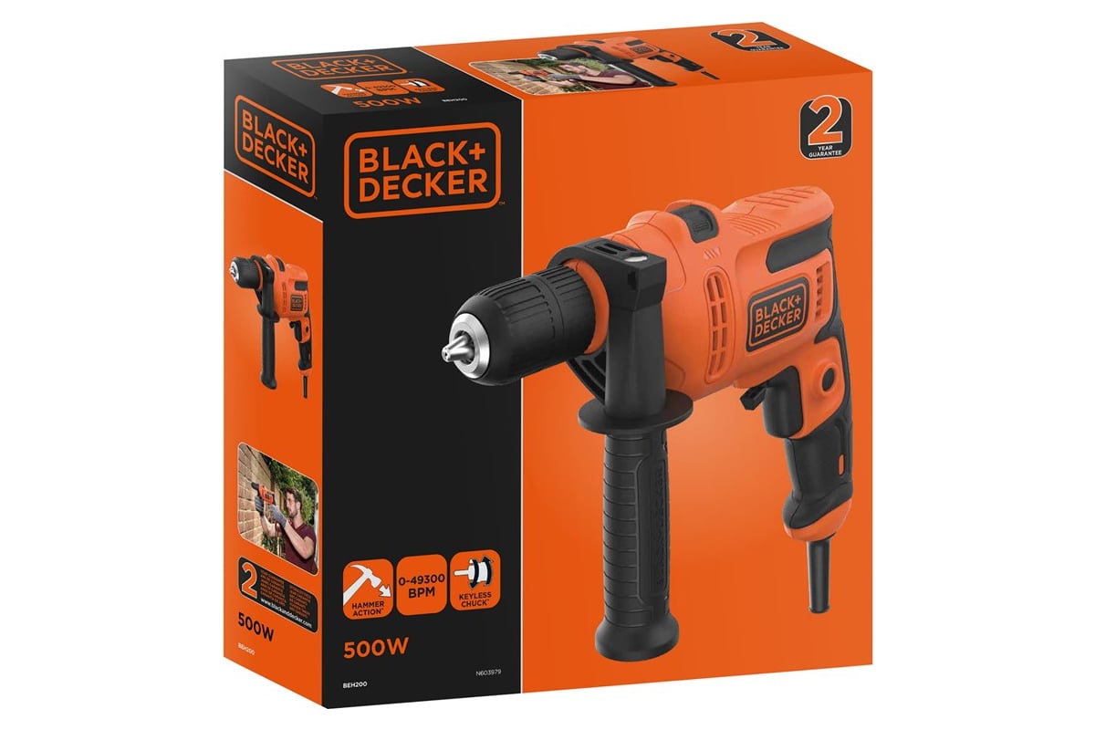 Дрель Black&Decker BEH200