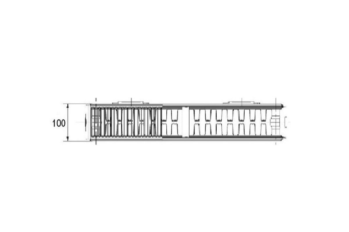 Радиатор ELSEN ERV 22, 100х200х1800, RAL 9016, белый ERV220218