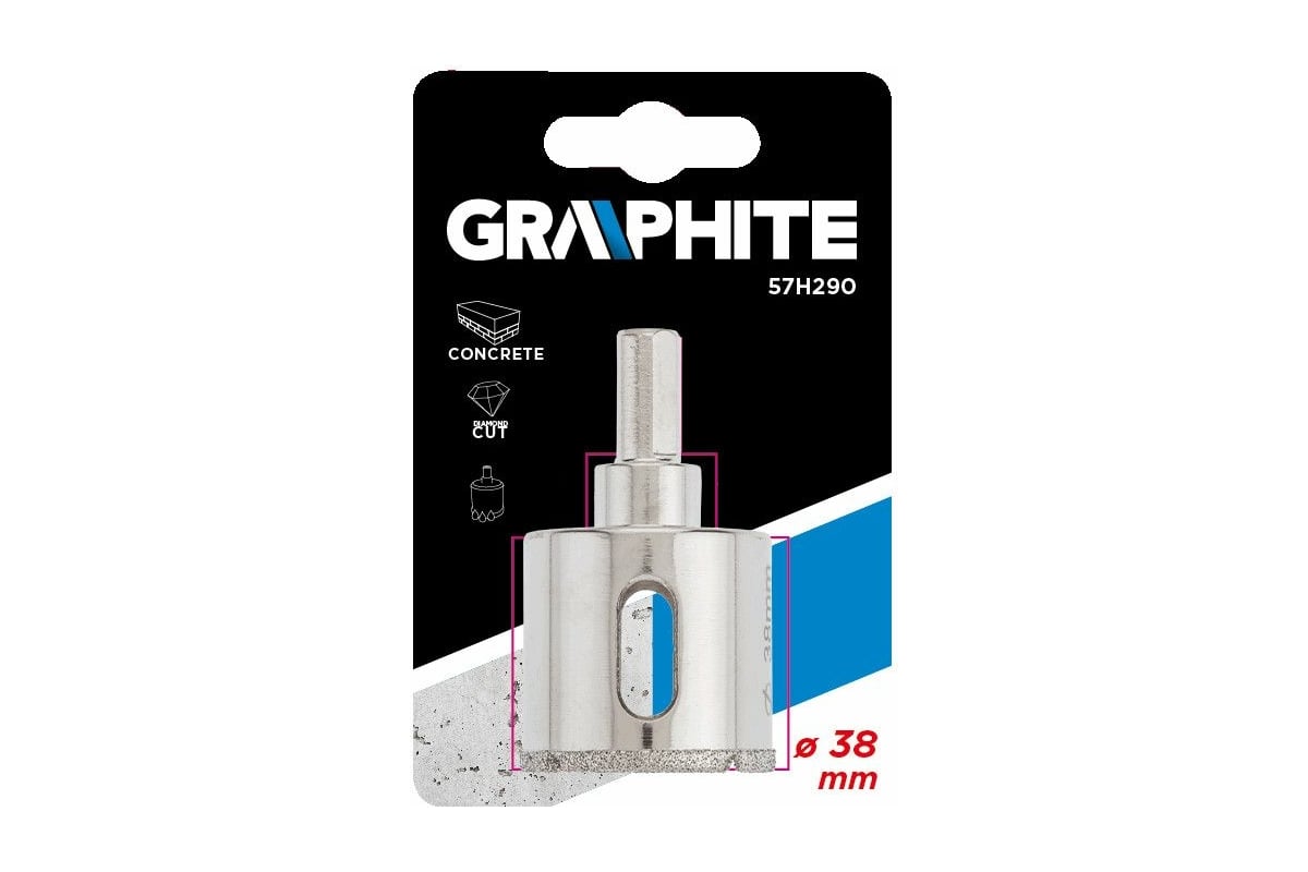 Сверло по керамической плитке 38 мм Graphite 57H290