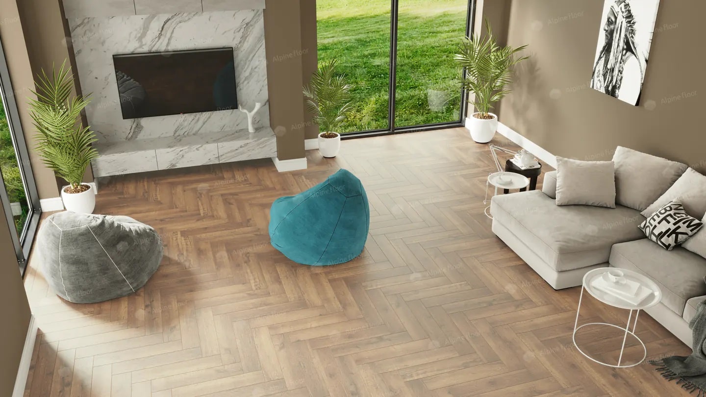 SPC ламинат Alpine Floor Parquet Premium ABA Дуб Royal 600x125x8 мм, ECO 19-2B