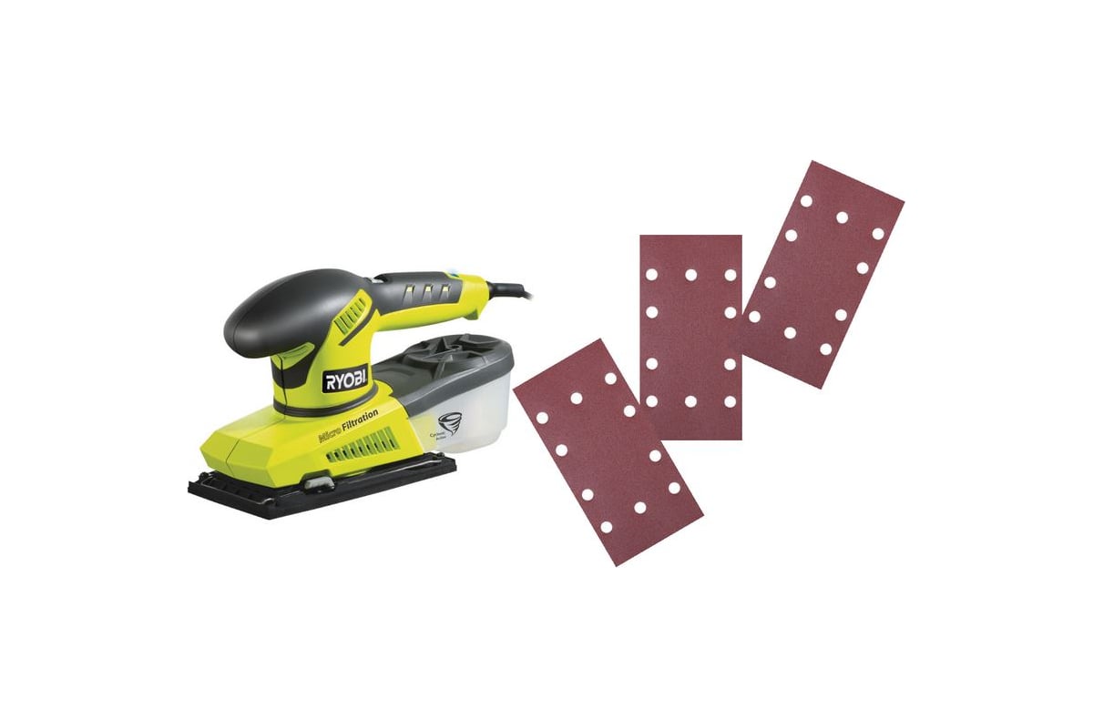 Виброшлифмашина Ryobi + 20 шлифлистов ESS200RSA20 5133000650