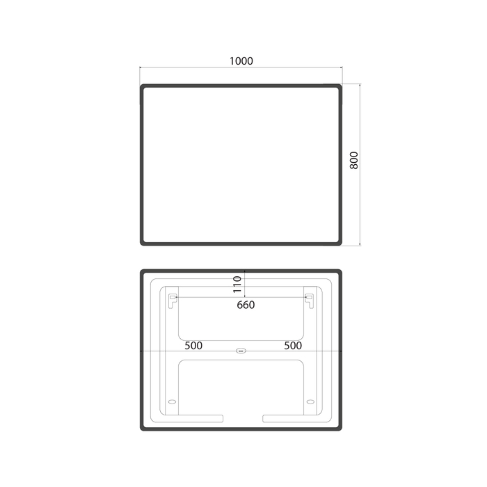 Зеркало Iddis Cloud X 100x80 см с подсветкой, антипар  CLX10T0i98