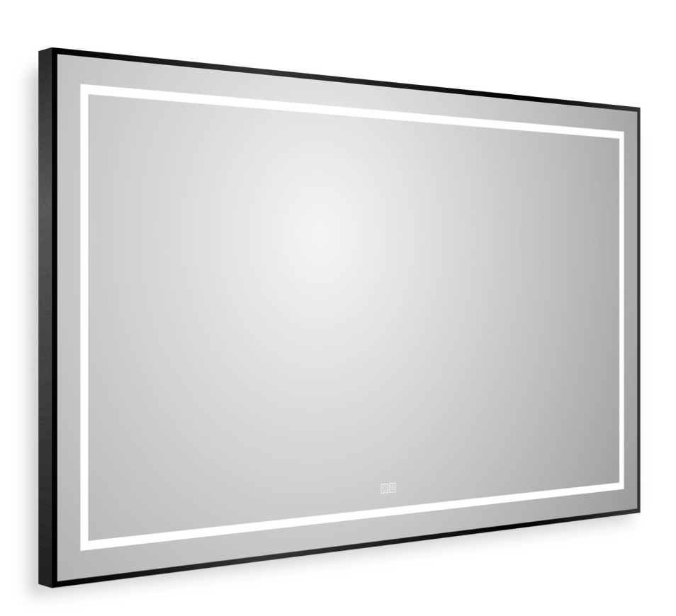 Зеркало BelBagno SPC-KRAFT-1200-800-LED-TCH-WARM-NERO 120x80 см антипар, черный