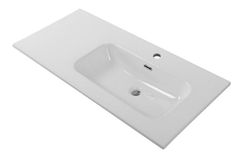 Тумба с раковиной BelBagno Kraft 100 см, 2 ящика, 1 дверца, правая Cemento Grigio