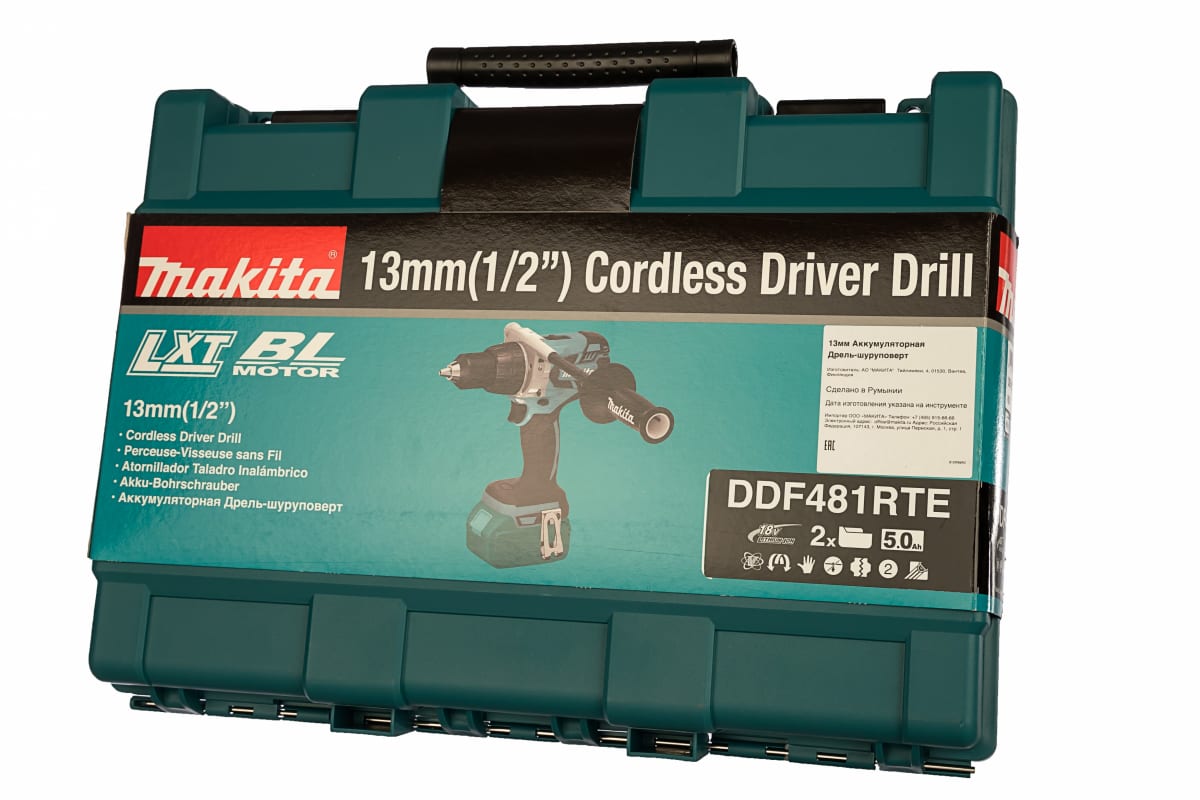 Аккумуляторная дрель-шуруповерт Makita DDF481RTE