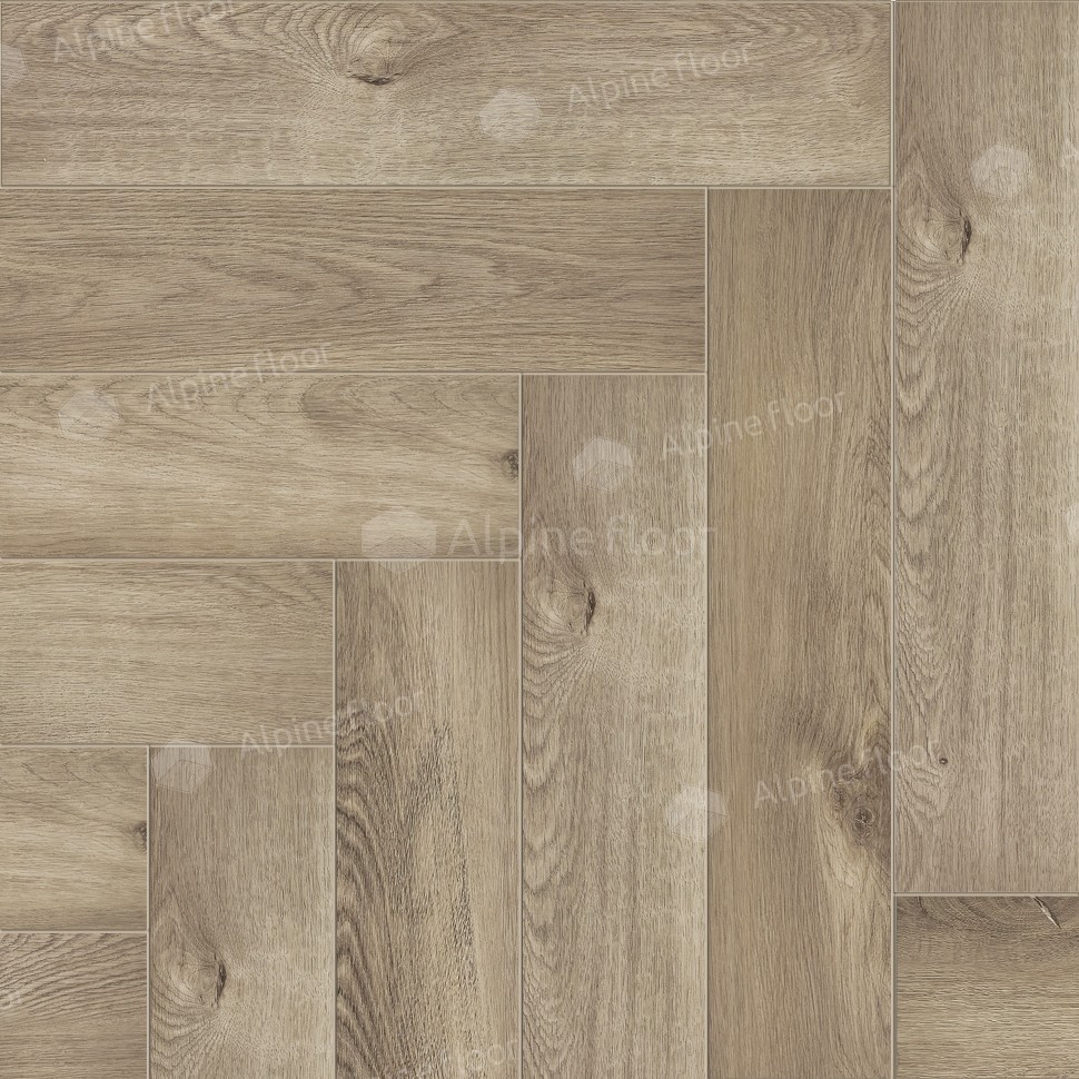 SPC ламинат Alpine Floor Parquet LVT Дуб Натуральный Отбеленный 590x118x2,5 мм, ECO 16-5