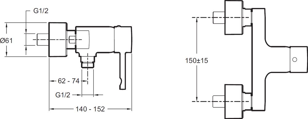 Смеситель для душа Jacob Delafon Cuff E45533-CP