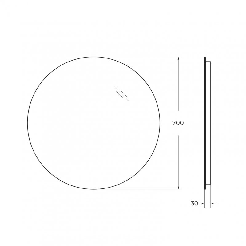 Зеркало BelBagno SPC-INT-700-LED 70x70 см с подсветкой