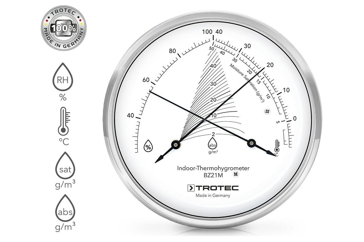 Механический термогигрометр Trotec BZ21M 3510205018