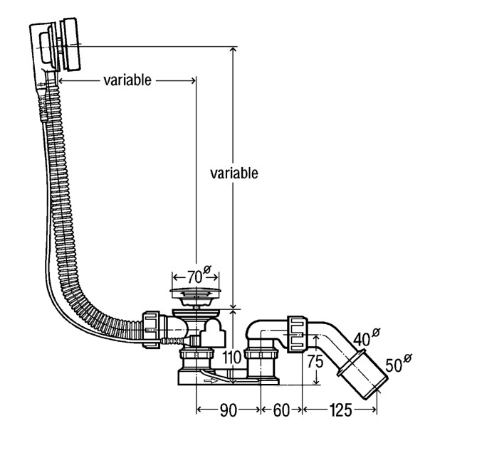 Слив-перелив Viega Simplex 285357