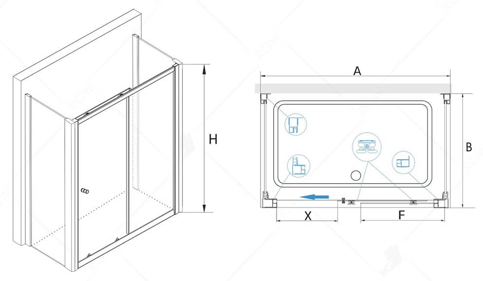 Душевой уголок RGW Classic CL-45 P 130x100 прозрачный