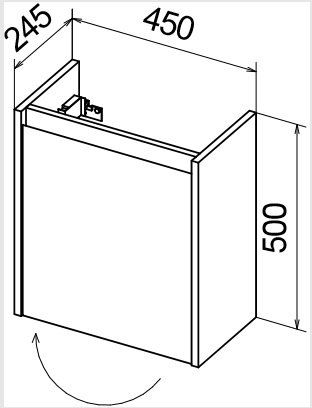 Тумба с раковиной BelBagno Kraft Mini 45 см Pino Pasadena