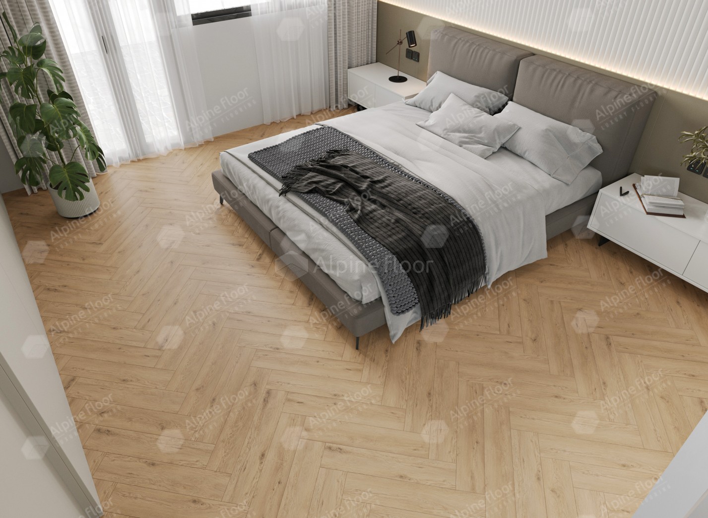 SPC ламинат Alpine Floor Parquet Light Дуб Алиот 600x125x4 мм, ECO 13-23B