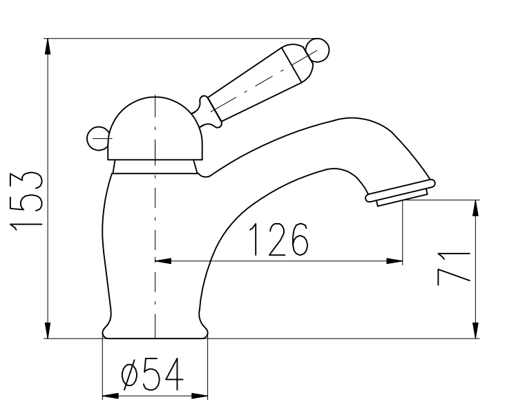 Смеситель для раковины Rav Slezak Labe L526.5CMATC