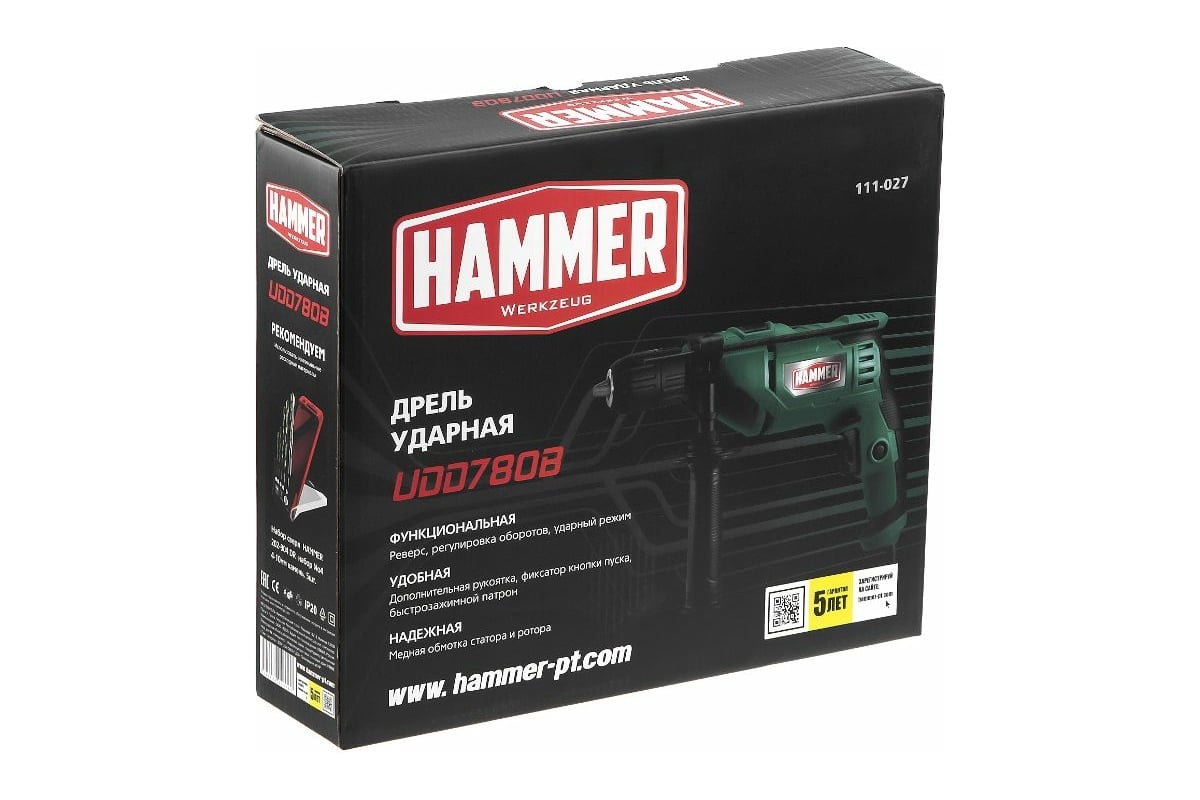 Ударная дрель Hammer UDD780В 14291