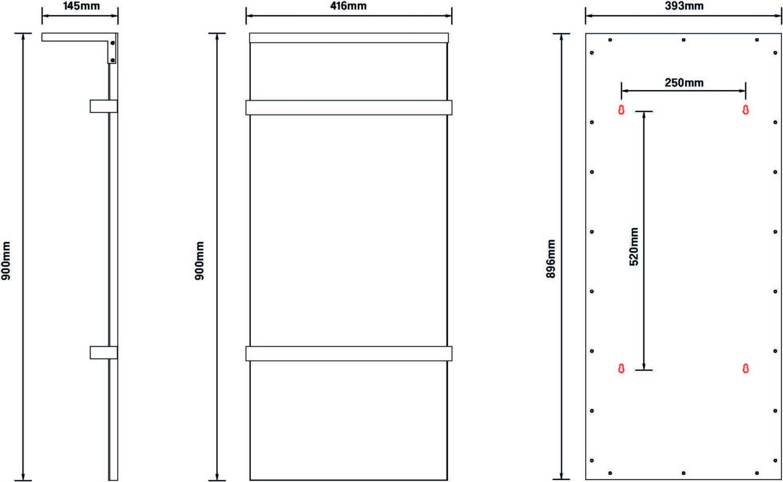 Купить полотенцесушитель электрический Black&White Universe N-388 AG 40x90  темно-серый в Москве в интернет-магазине Купатика.ру