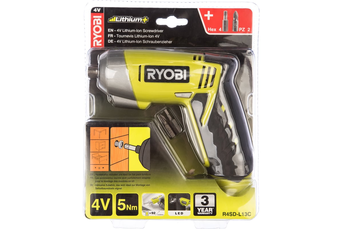 Отвертка Ryobi R4SD-L13C 5133001961