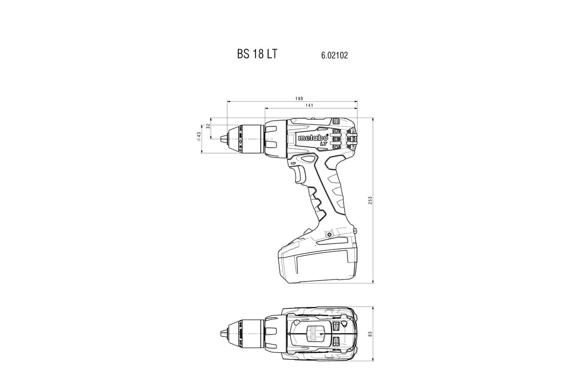 Аккумуляторный винтоверт Metabo BS 18 LT 602102800