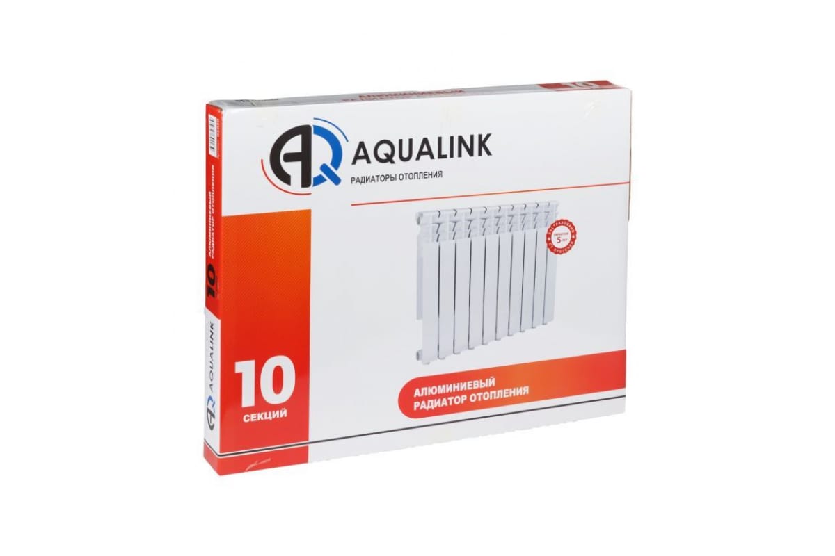 Биметаллический радиатор Aqualink 500х80, 10 секций 3055