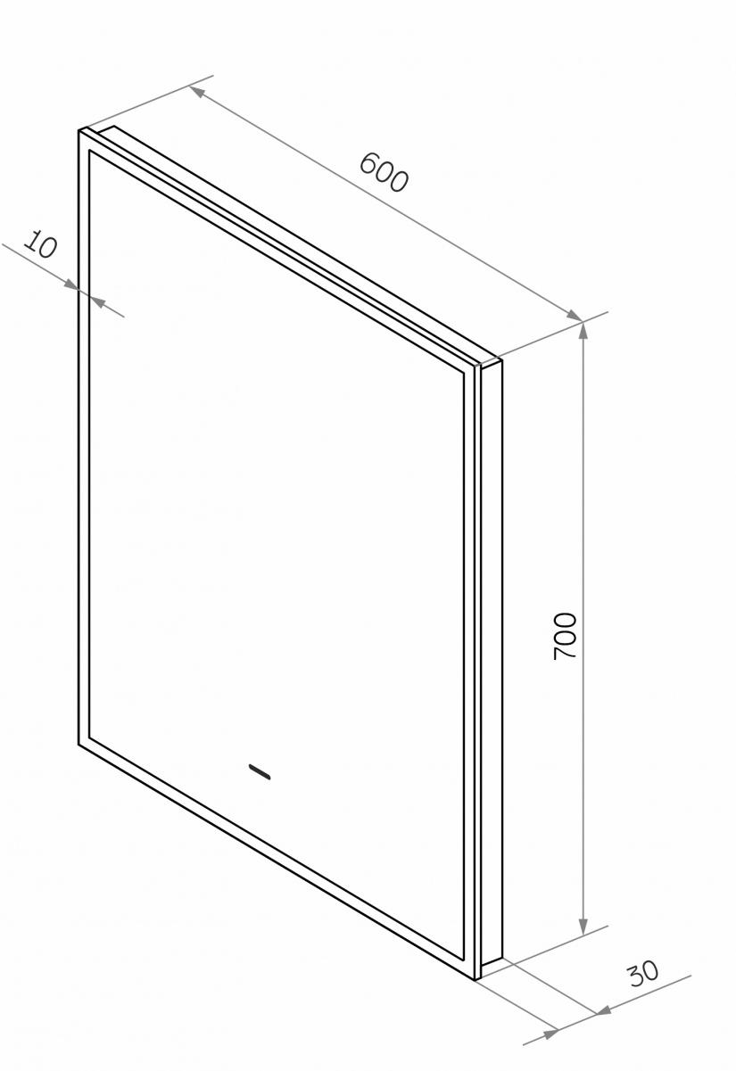 Зеркало Континент Amer LED 60x70 см с подсветкой ЗЛП1537