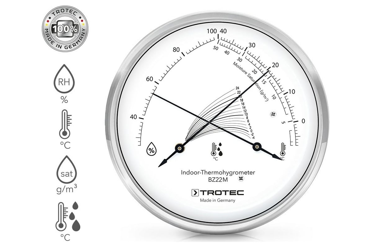 Механический термогигрометр Trotec BZ22M 3510205019