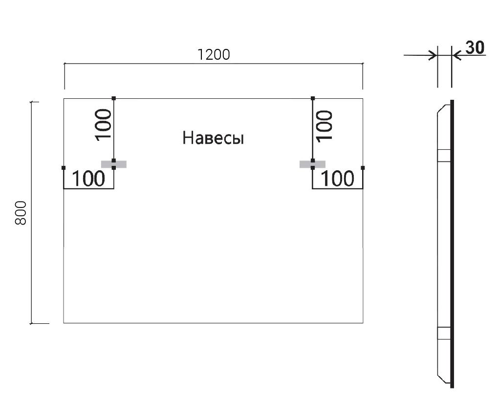 Зеркало Vincea VLM-3VN120B 120x80 см, сенсорный выключатель и диммер, черный