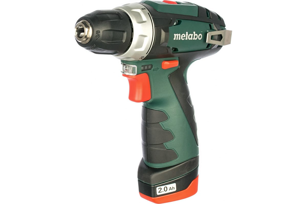 Аккумуляторная дрель Metabo PowerMaxx BS 12 В, 1х2.0, патрон, сумка 600079500