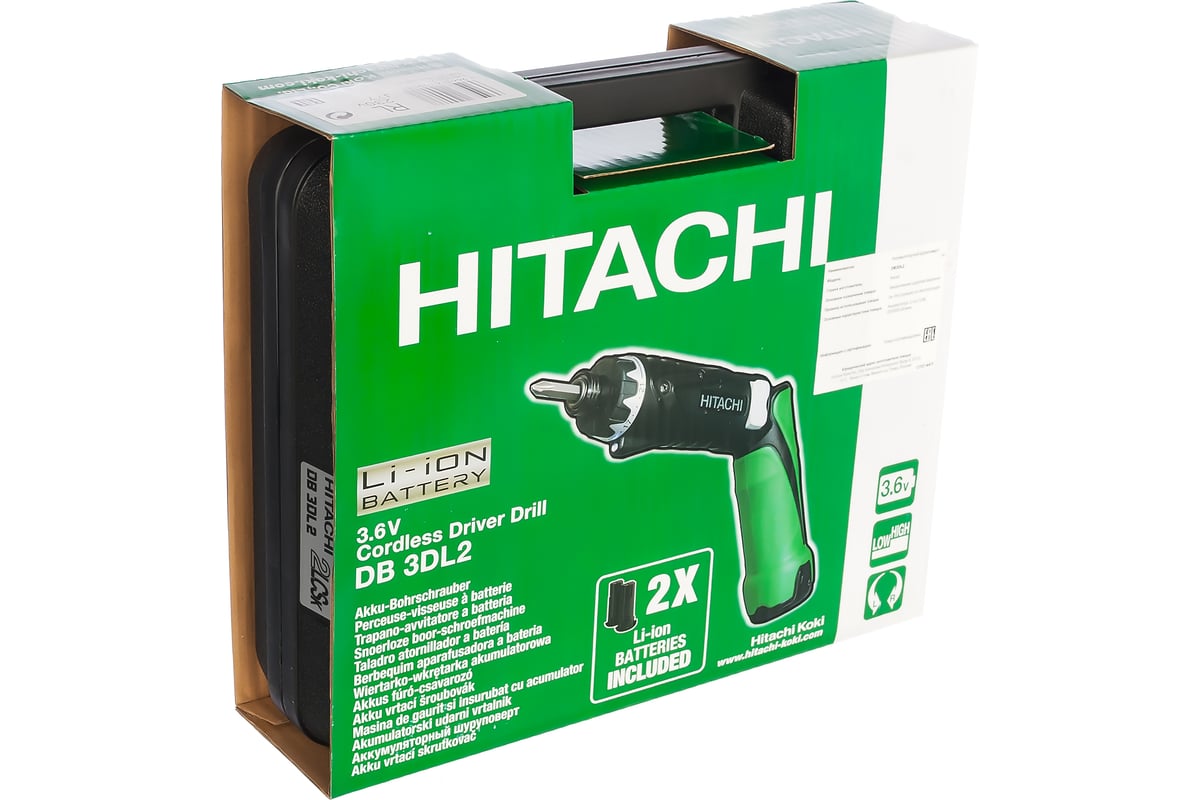 Аккумуляторная отвертка Hitachi DB3DL2