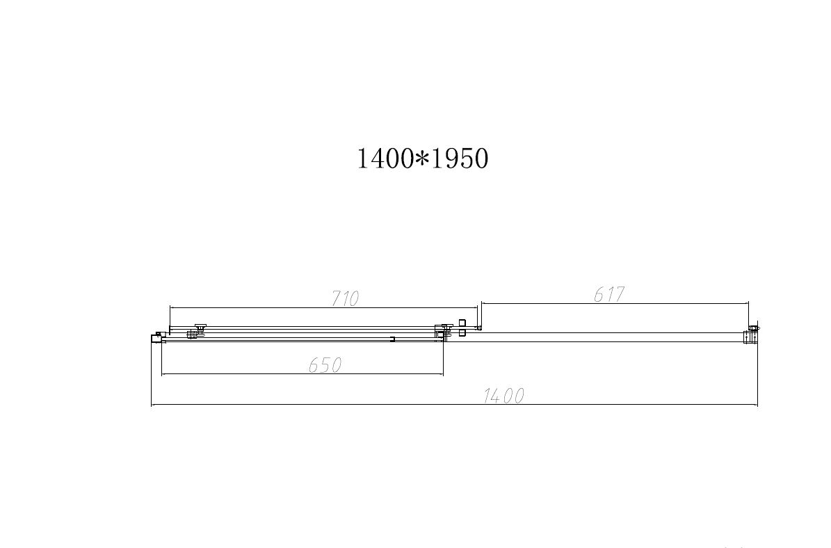 Душевая дверь Vincea Slim-N VDS-4SN140CLGM 140x195 вороненая сталь, прозрачная