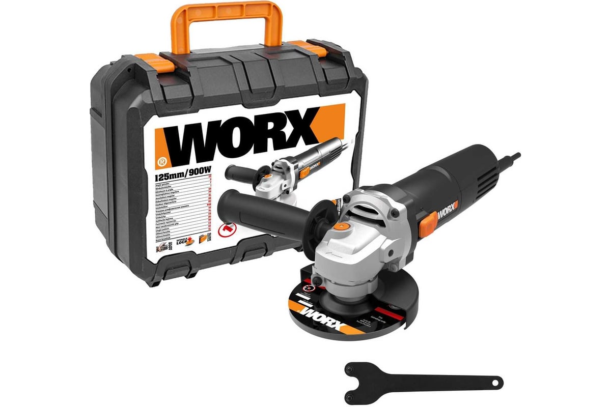 Угловая шлифовальная машина Worx 900 Вт, 125 мм WX718