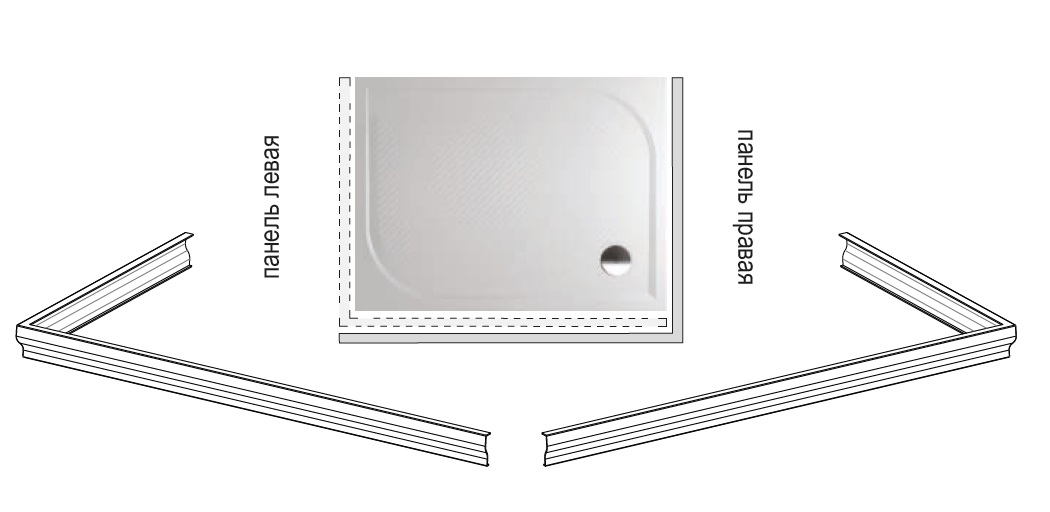 Панель для поддона Riho Kolping P31P 100x80 см, правая