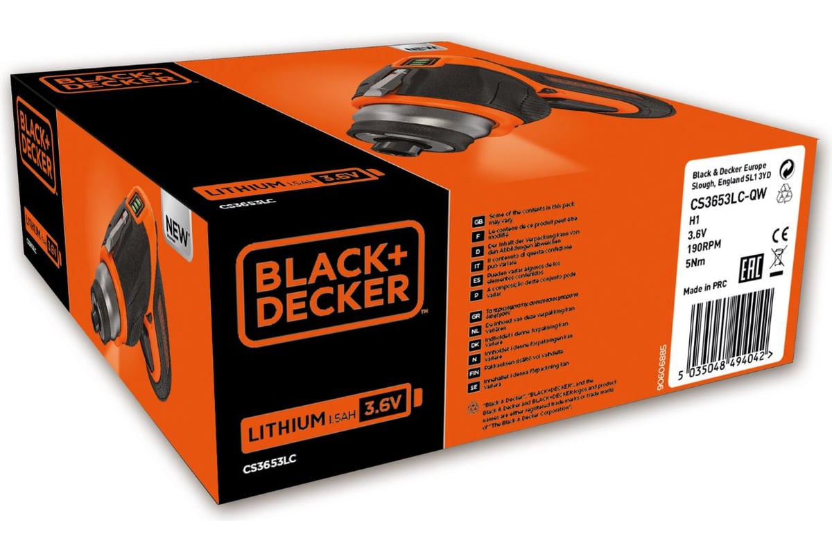 Аккумуляторная отвертка Black&Decker CS3653LC