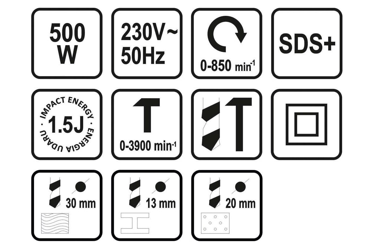 Ударная дрель Sthor SDS-Plus 500 Вт 79049