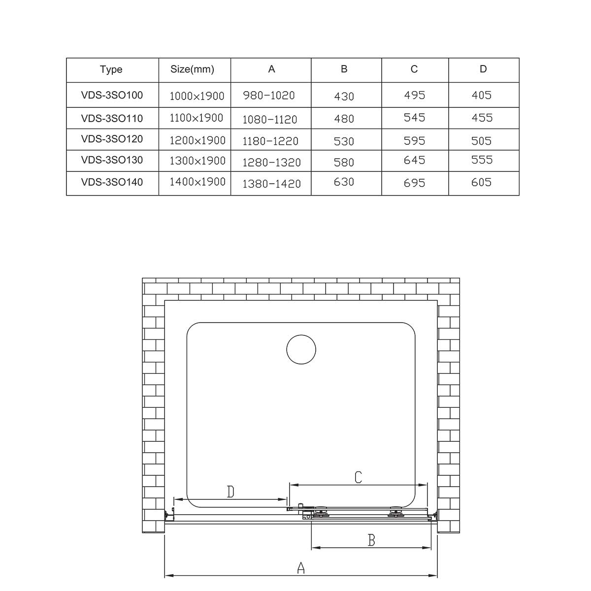 Душевая дверь Vincea Soft VDS-3SO120CL 120x195 хром, прозрачная