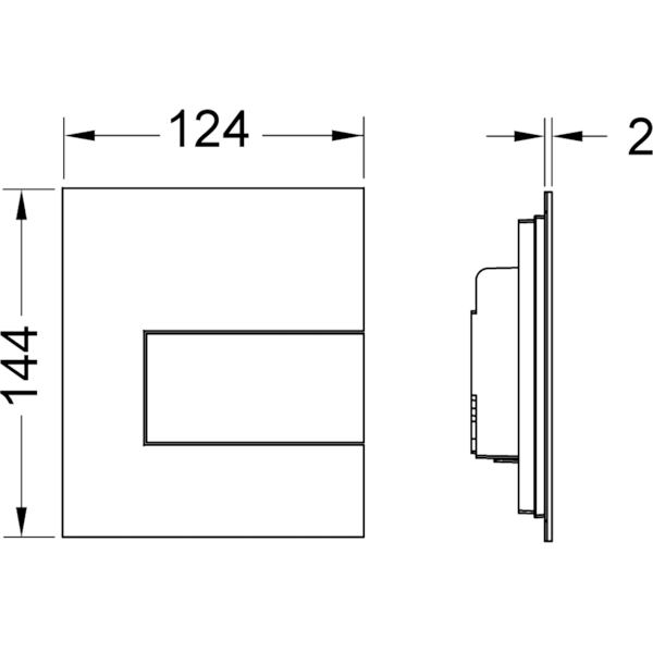 Кнопка смыва для писсуара TECE Square 9242812 металл, белый