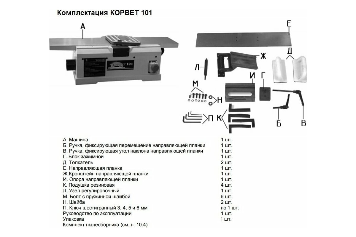 Фуговальный станок Энкор Корвет-101