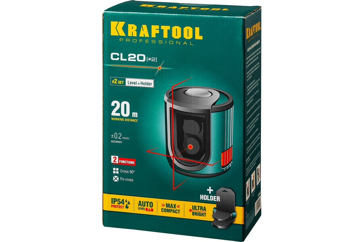 Лазерный линейный нивелир Kraftool CL 20 #2 34700-2