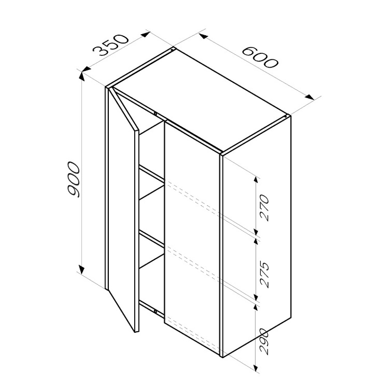 Шкаф пенал Am.Pm Func 60x90 см белый матовый M8FCH06029WM