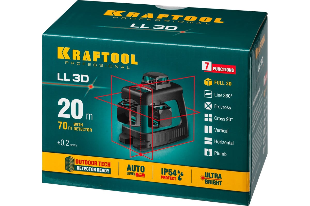 Лазерный нивелир Kraftool LL-3D 34640