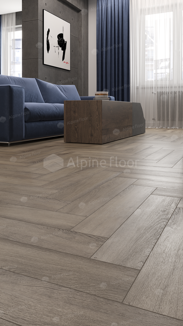 SPC ламинат Alpine Floor Parquet LVT Дуб Исида 590x118x2,5 мм, ECO 16-15