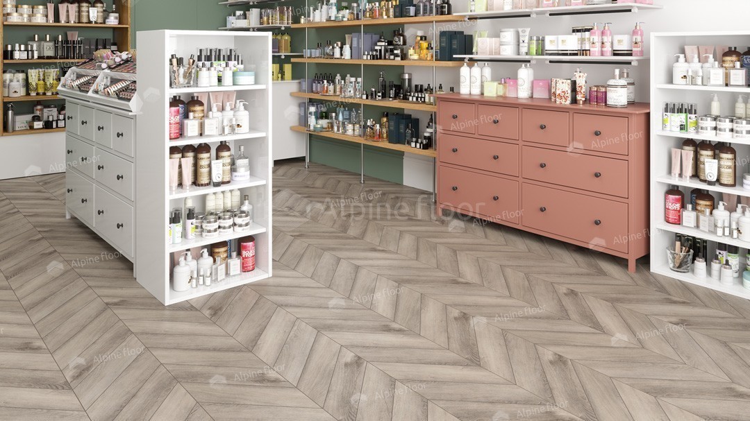 Виниловый ламинат Alpine Floor Chevron Alpine LVT Дуб Исида 555x127x2.5 мм, ECO 20-8A