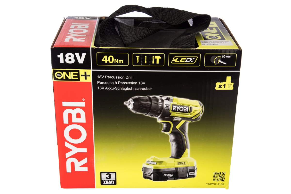 Ударная дрель-шуруповерт Ryobi ONE+ R18PD2-113S 5133003825