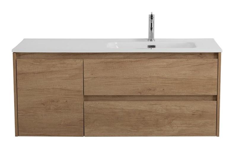 Тумба с раковиной BelBagno Kraft 120 см, 2 ящика, 1 дверца, правая Rovere Nebrasca Nature