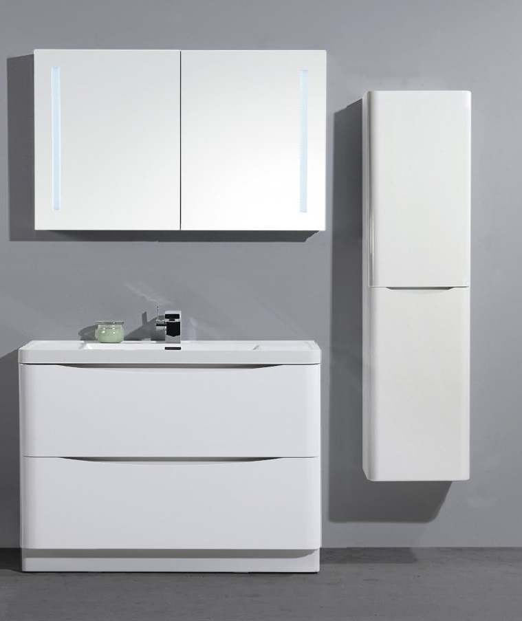 Тумба с раковиной BelBagno Ancona-N 120 см, напольная Bianco Lucido