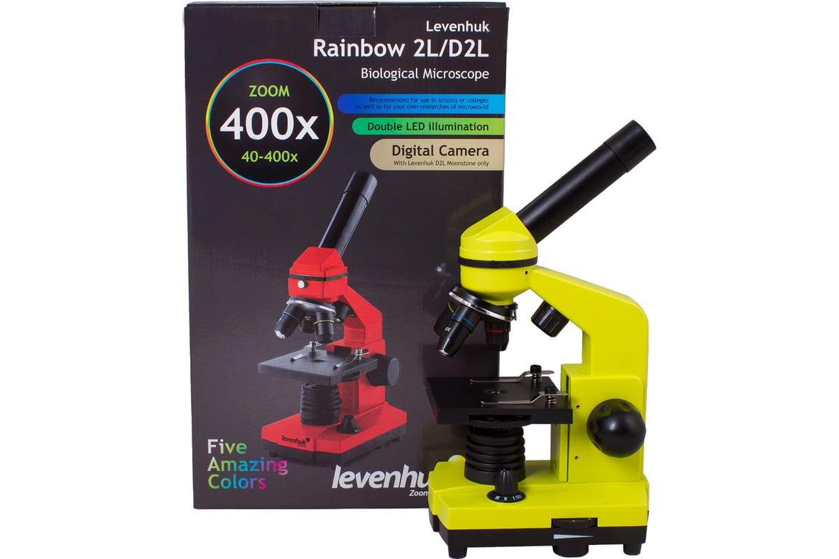 Микроскоп Levenhuk Rainbow 2L Lime 69038