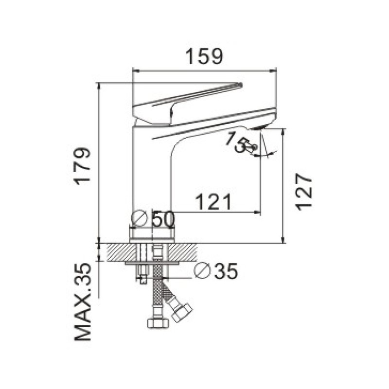 Смеситель для раковины Belz B10533-7 черный