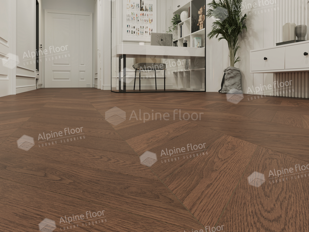 Инженерная доска Alpine Floor Chateau Дуб Браун Стори 600x120x12 мм, EW203-09