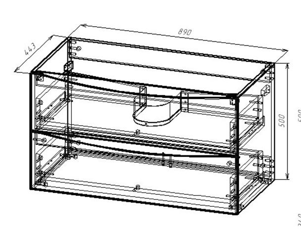 Тумба с раковиной Vincea Mia 90 см (под раковину VCB-3M900) R.Wood